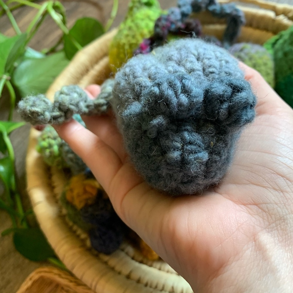 Handmade crochet catnip mouse